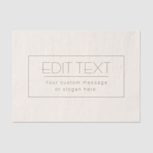Stylish Editable Template Off-white & Dark Brown Tissue Paper
