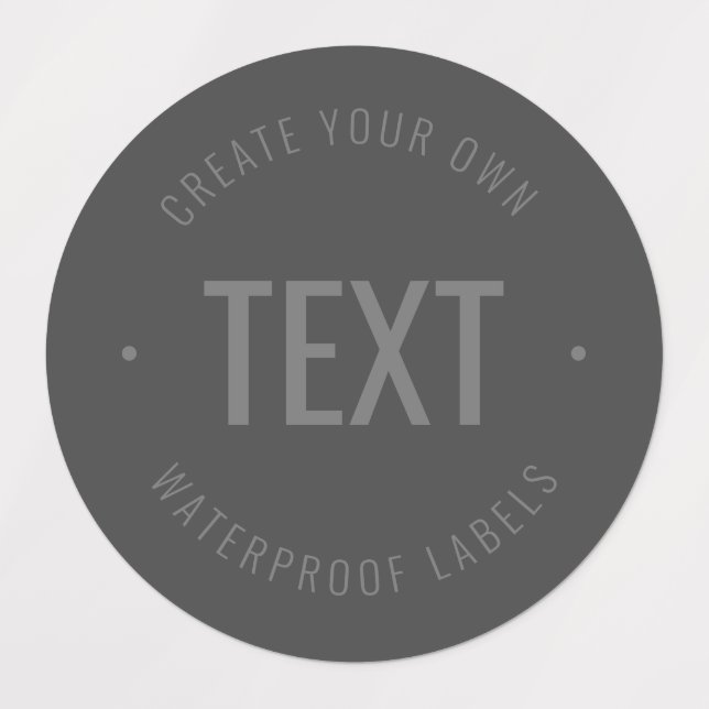 Stylish Editable Text & Colors Waterproof Labels (Design 3)