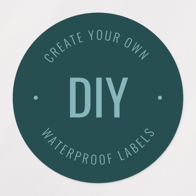 Stylish Editable Text & Colors Waterproof Labels (Design 2)