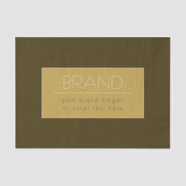Stylish Editable Text Template | Vintage Gold Tissue Paper (Front)