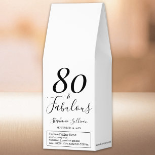 Stylish Eighty and Fabulous 80th Birthday Party Roasted Coffee
