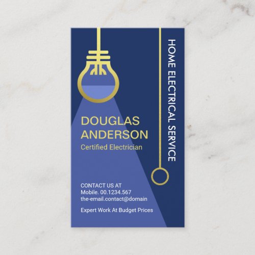 Stylish Electric Light Bulb Switch Circuit Business Card
