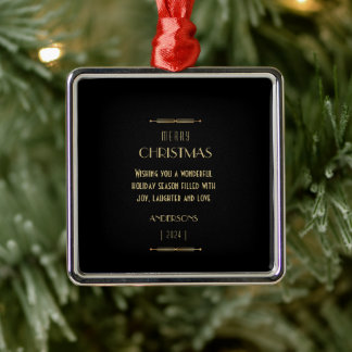 Stylish elegant art deco Christmas tree ornament