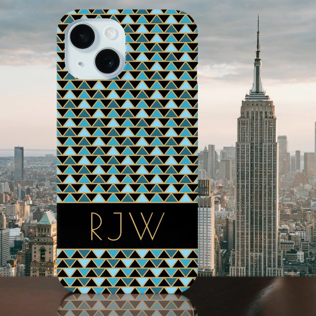 Stylish Elegant Art Deco Style Monogrammed Case-Mate iPhone Case (Creator Uploaded)