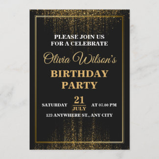 Stylish & Elegant Birthday Party Invitation