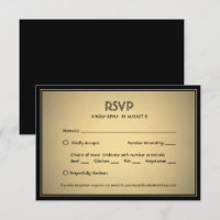 Stylish Elegant Black and Gold with Meal Options