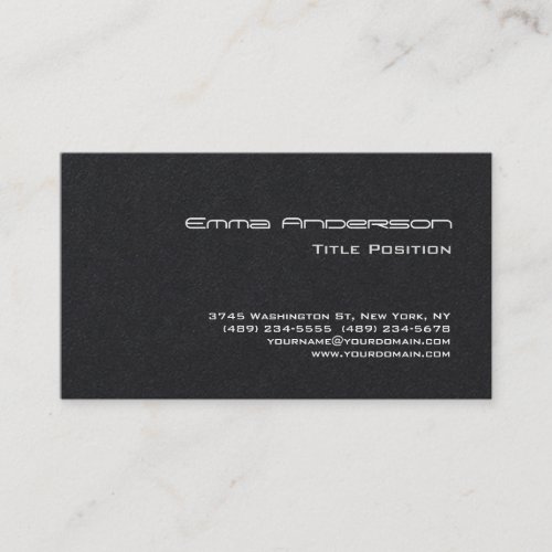 Stylish Elegant Black Modern Impressive Trendy Business Card