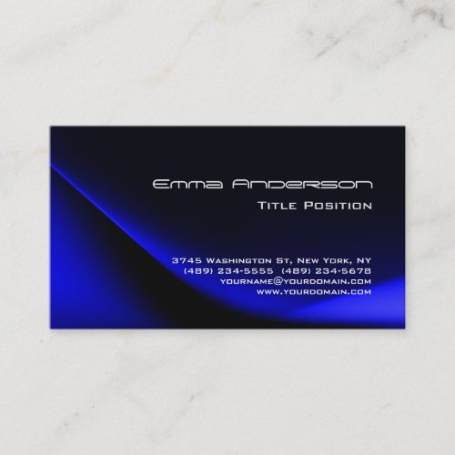 Stylish Elegant Blue Modern Impressive Trendy Business Card