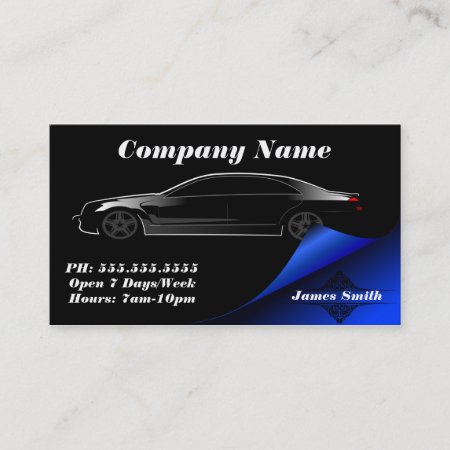 Stylish Elegant Bold Automobile Eu Business Card