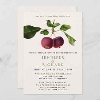 Stylish Elegant Burgundy Apple Ever After Wedding