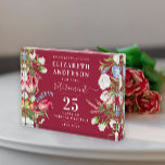 Stylish Elegant Burgundy Retirement Recognition Acrylic Award<br><div class="desc">Celebrate a lifetime of dedication and achievement with our feminine retirement acrylic award. This elegant piece features a stylish floral theme, with a stunning magenta red tulip taking center stage, surrounded by lush green leaves and delicate lavender blue and white wildflowers, all set against an elegant burgundy background. Perfect for...</div>
