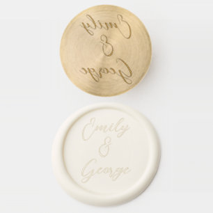 Stylish elegant chic wedding wax seal stamp