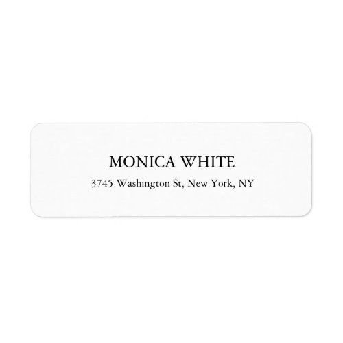 Stylish Elegant Classical Black  White Label