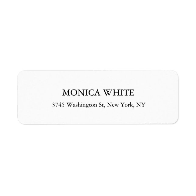 Stylish Elegant Classical Black & White Label (Front)