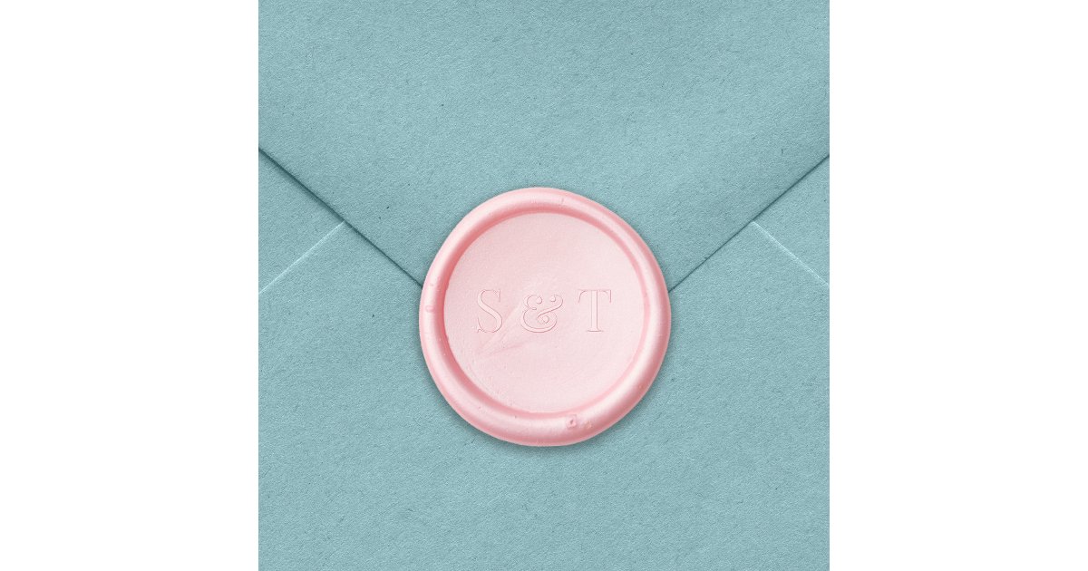 Stylish Elegant Couple Wedding Monogram Ampersand Wax Seal Stamp | Zazzle