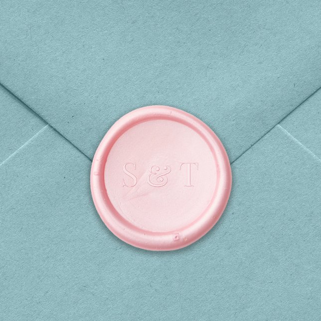 Stylish Elegant Couple Wedding Monogram Ampersand Wax Seal Stamp (Creator Uploaded)