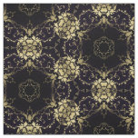 Stylish Elegant Faux Gold and Black Pattern Fabric