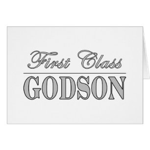 Stylish Elegant Godsons : First Class Godson Cards
