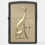 Stylish Elegant Gold Foil Greyhound Dog Modern Zippo Lighter at Zazzle