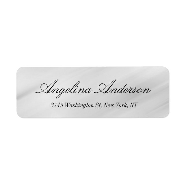 Stylish Elegant Handwriting Modern Gray Label (Front)