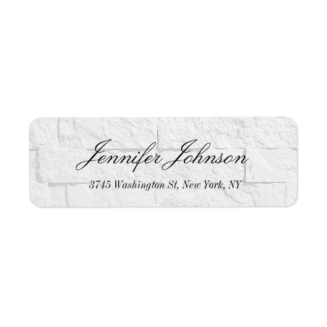 Stylish Elegant Light Gray Wall Handwriting Modern Label (Front)