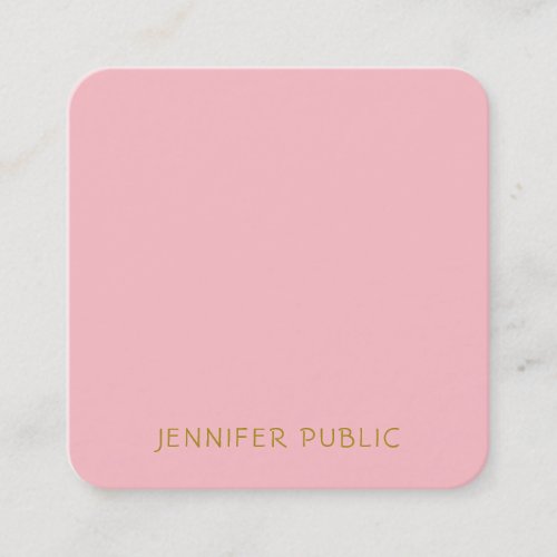 Stylish Elegant Luxe Professional Template Modern Square Business Card