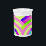 stylish elegant modern chevrons beverage pitcher<br><div class="desc">chic sophisticated contemporary pink/yellow  chevron design</div>
