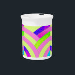 stylish elegant modern chevrons beverage pitcher<br><div class="desc">chic sophisticated contemporary pink/yellow chevron design</div>