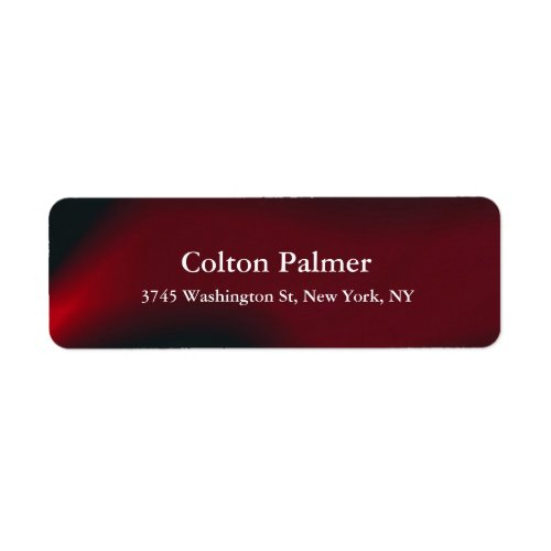 Stylish Elegant Modern Dark Red Professional Label