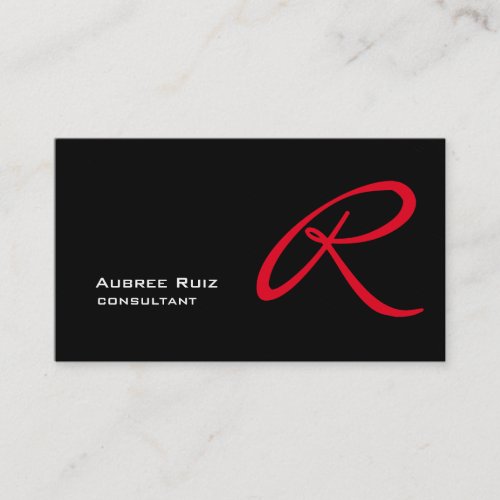 Stylish Elegant Modern Monogram Professional Business Card