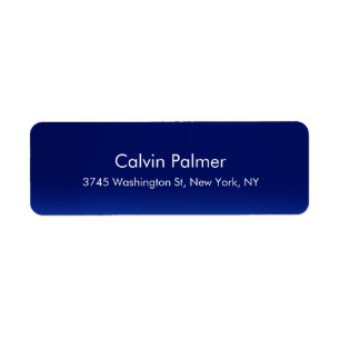Stylish Elegant Modern Night Blue Professional Label
