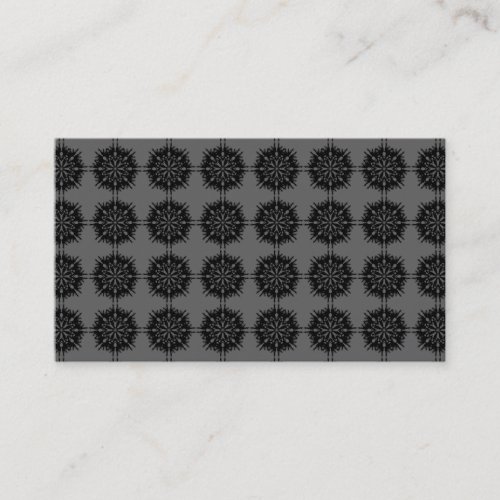 Stylish elegant pattern. Black and Gray. Business Card Template