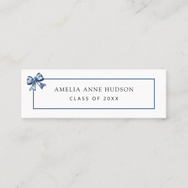 Stylish Elegant Photo Graduate Networking Calling Card (Front)
