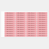 Stylish Elegant Pink Calligraphy Script Kids' Labels (Sheet)