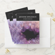 Stylish elegant purple amethyst professional