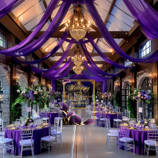 Stylish Elegant Purple Calla Lily Acrylic Wedding  Acrylic Sign
