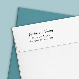 Stylish Elegant Script Couple Name Return Address Self-inking Stamp