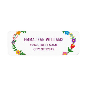 Stylish Elegant Script Flowers Floral Modern Label