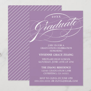 STYLISH ELEGANT SCRIPT GRADUATE PARTY INVITATION
