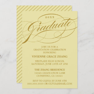 STYLISH ELEGANT SCRIPT GRADUATE PARTY INVITATION