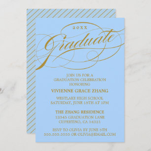 STYLISH ELEGANT SCRIPT GRADUATE PARTY INVITATION