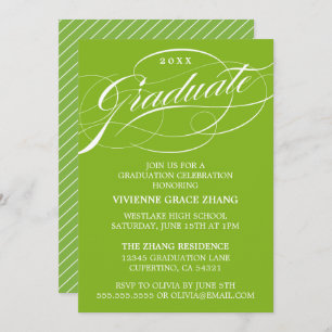 STYLISH ELEGANT SCRIPT GRADUATE PARTY INVITATION