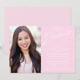 STYLISH ELEGANT SCRIPT GRADUATE PARTY INVITATION