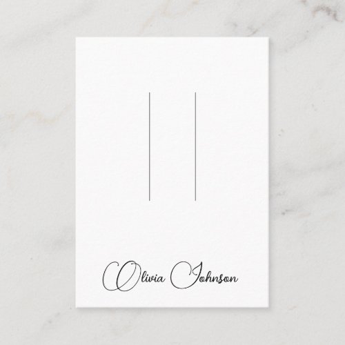 Stylish Elegant Script Hair Clip Display  Business Card