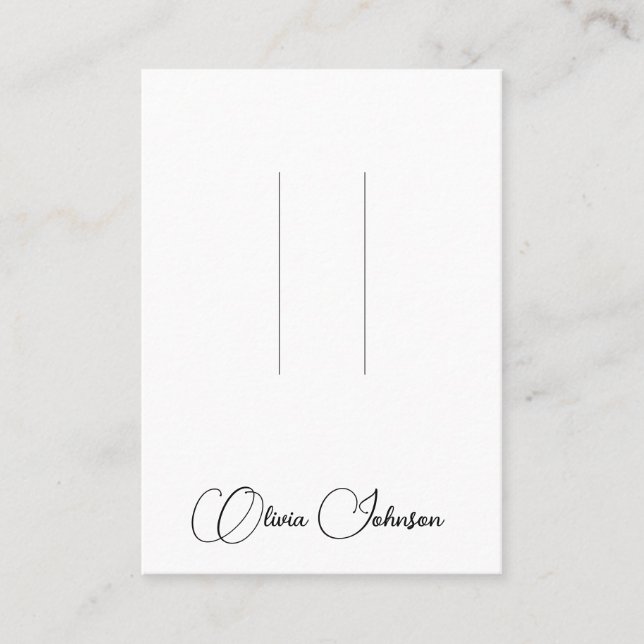 Stylish Elegant Script Hair Clip Display  Business Card (Front)