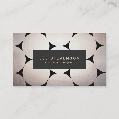 Stylish Elegant Silver Circles Modern and Chic Business Card Templates