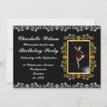 Stylish Elegant Silver & Gold Embellished Birthday Invitation<br><div class="desc">Stylish elegant silver & gold embellished birthday invitation. A stylish and decorative design. Customize it yourself to change the name, invitation details and image. A beautiful fancy script font, image and design which can be changed for your own needs for other celebrations or invitations. Parties, anniversaries, birthdays, congratulations, weddings and...</div>