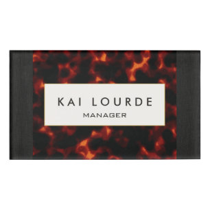 Stylish Elegant Tortoiseshell Name Tag