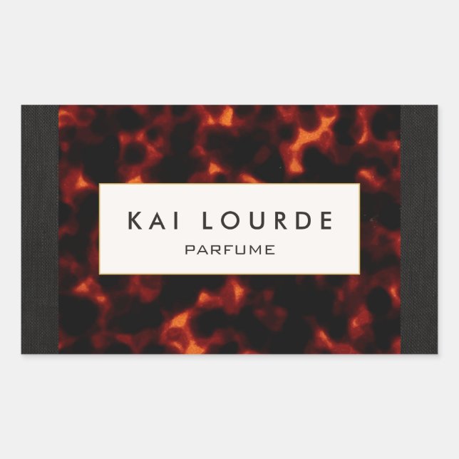 Stylish Elegant Tortoiseshell  Rectangular Sticker (Front)