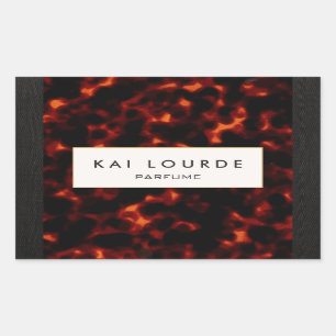 Stylish Elegant Tortoiseshell Rectangular Sticker